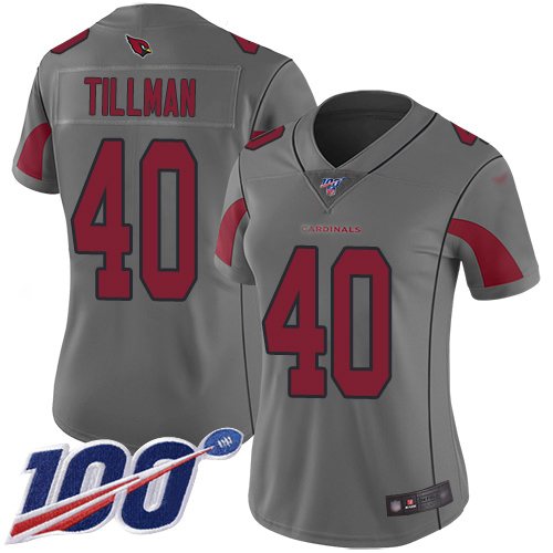 Cardinals #40 Pat Tillman Silver Women's Stitched Limited Inverted Legend 100th Season Jersey cheap jerseys for sale - CheapJerseys.Shop