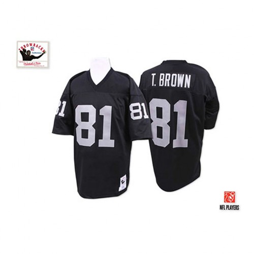 Youth Las Vegas Las Vegas Raiders #81 Tim Brown Mitchell & Ness Black Throwback Jersey Youth cheap jerseys for sale - CheapJerseys.Shop