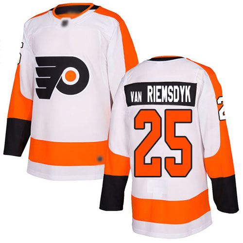 Philadelphia Flyers #25 James Van Riemsdyk White Road Authentic Stitched Jersey Men's cheap jerseys for sale - CheapJerseys.Shop