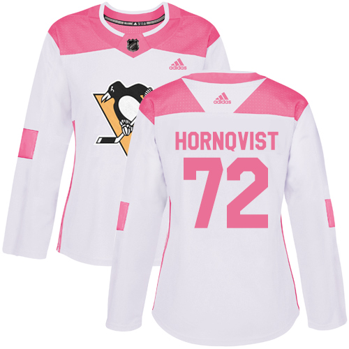 Pittsburgh Penguins #72 Patric Hornqvist White/Pink Authentic Fashion Women's Stitched Jersey Womens cheap jerseys for sale - CheapJerseys.Shop