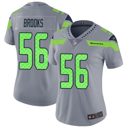 Seattle Seahawks #56 Jordyn Brooks Gray Women's Stitched Limited Inverted Legend Jersey Womens cheap jerseys for sale - CheapJerseys.Shop
