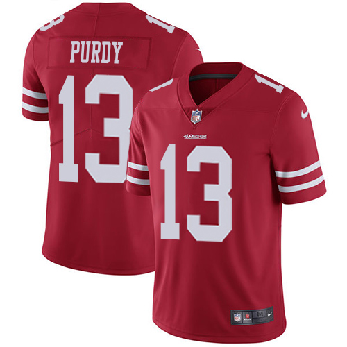 49ers #13 Brock Purdy Red Team Color Youth Stitched Vapor Untouchable Limited Jersey cheap jerseys for sale - CheapJerseys.Shop