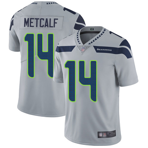 Seahawks #14 D.K. Metcalf Grey Alternate Men's Stitched Vapor Untouchable Limited Jersey cheap jerseys for sale - CheapJerseys.Shop