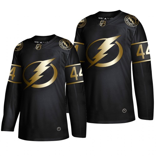 Tampa Bay Lightning #44 Jan Rutta Men's 2019 Black Golden Edition Authentic Stitched Jersey Men's cheap jerseys for sale - CheapJerseys.Shop