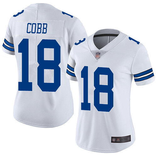 Dallas Cowboys #18 Randall Cobb White Women's Stitched Vapor Untouchable Limited Jersey Womens cheap jerseys for sale - CheapJerseys.Shop