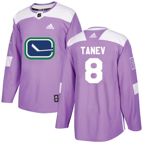 Vancouver Canucks #8 Christopher Tanev Purple Authentic Fights Cancer Stitched Jersey Men's cheap jerseys for sale - CheapJerseys.Shop