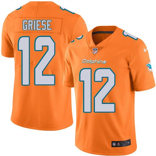 Miami Dolphins #12 Bob Griese Orange Youth Stitched Limited Rush Jersey Youth cheap jerseys for sale - CheapJerseys.Shop