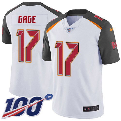 Buccaneers #17 Russell Gage White Men's Stitched 100th Season Vapor Untouchable Limited Jersey cheap jerseys for sale - CheapJerseys.Shop