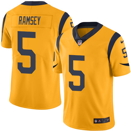 Rams #5 Jalen Ramsey Gold Men's Stitched Limited Rush Jersey cheap jerseys for sale - CheapJerseys.Shop