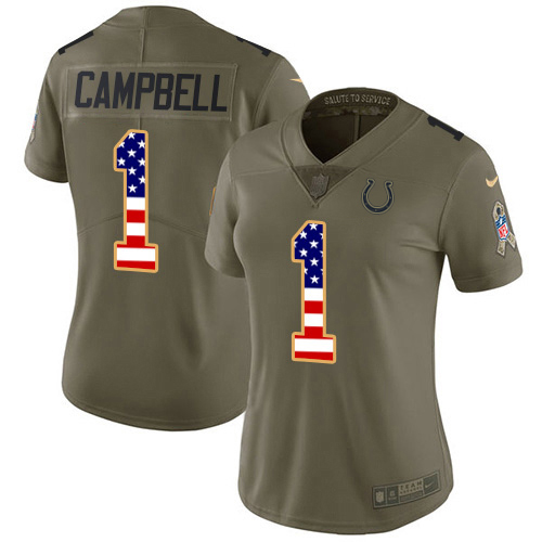 Colts #1 Parris Campbell Olive/USA Flag Women's Stitched Limited 2017 Salute To Service Jersey cheap jerseys for sale - CheapJerseys.Shop