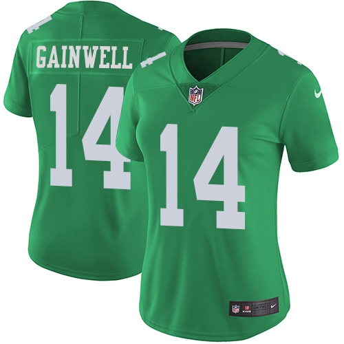 Eagles #14 Kenneth Gainwell Green Women's Stitched Limited Rush Jersey cheap jerseys for sale - CheapJerseys.Shop