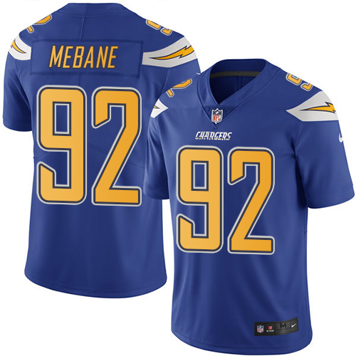 Los Angeles Chargers #92 Brandon Mebane Electric Blue Men's Stitched Limited Rush Jersey Men's cheap jerseys for sale - CheapJerseys.Shop