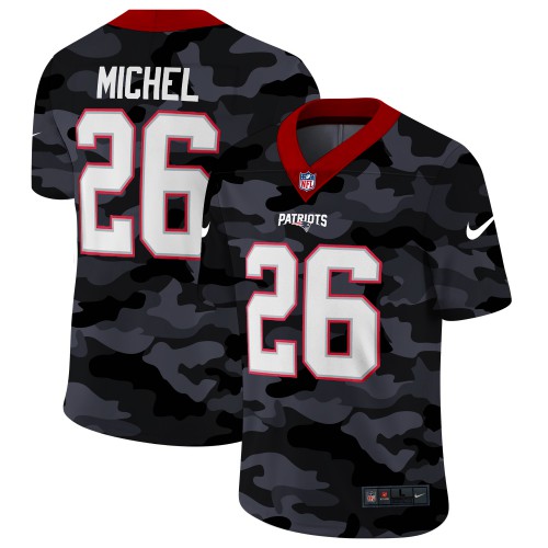 New England New England Patriots #26 Sony Michel Men's 2020 Black CAMO Vapor Untouchable Limited Stitched Jersey Men's cheap jerseys for sale - CheapJerseys.Shop