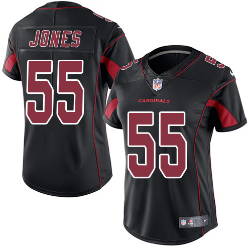 Arizona Cardinals #55 Chandler Jones Black Women's Stitched Limited Rush Jersey Womens cheap jerseys for sale - CheapJerseys.Shop
