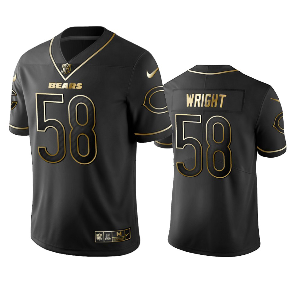 Bears #58 Darnell Wright Black Golden Limited Edition Stitched Jersey cheap jerseys for sale - CheapJerseys.Shop