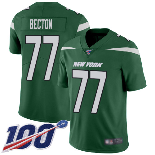 New York Jets #77 Mekhi Becton Green Team Color Youth Stitched 100th Season Vapor Untouchable Limited Jersey Youth cheap jerseys for sale - CheapJerseys.Shop