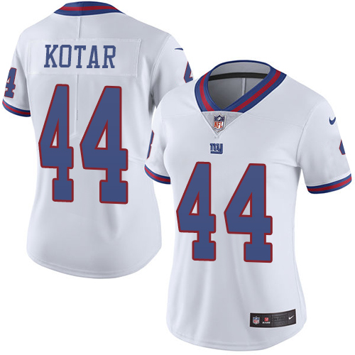 New York Giants #44 Doug Kotar White Women's Stitched Limited Rush Jersey Womens cheap jerseys for sale - CheapJerseys.Shop