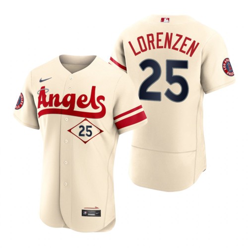Los Angeles Los Angeles Angels #25 Michael Lorenzen Cream Men's Authentic 2022 City Connect Jersey Men's cheap jerseys for sale - CheapJerseys.Shop