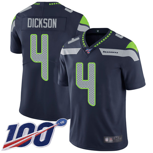 Seattle Seahawks #4 Michael Dickson Steel Blue Team Color Youth Stitched 100th Season Vapor Limited Jersey Youth cheap jerseys for sale - CheapJerseys.Shop