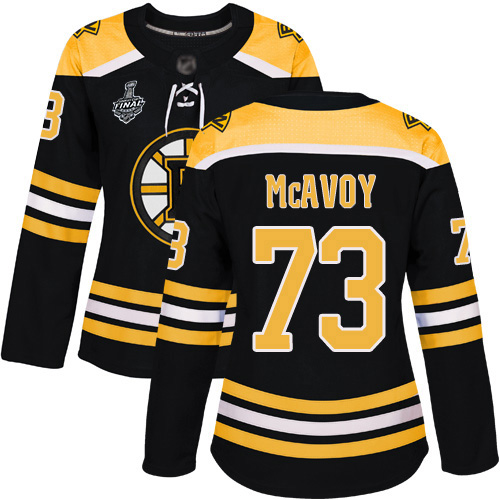 Boston Bruins #73 Charlie McAvoy Black Home Authentic Stanley Cup Final Bound Women's Stitched Jersey Womens cheap jerseys for sale - CheapJerseys.Shop