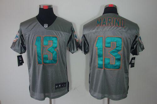 Dolphins #13 Dan Marino Grey Shadow Men's Stitched Elite Jersey cheap jerseys for sale - CheapJerseys.Shop