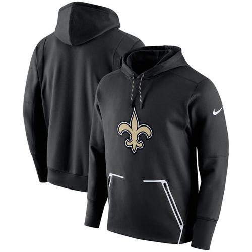 Men's New Orleans Saints Black Champ Drive Vapor Speed Pullover Hoodie cheap jerseys for sale - CheapJerseys.Shop