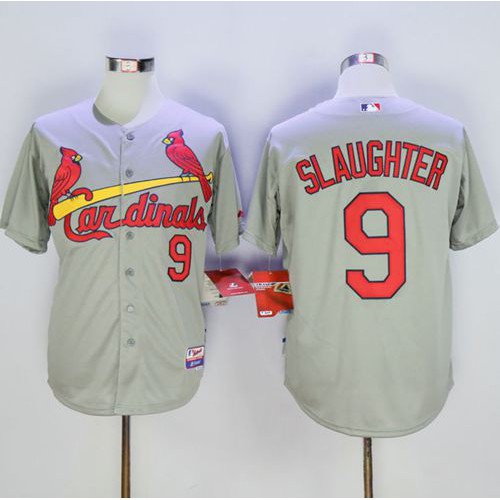 St.Louis Cardinals #9 Enos Slaughter Grey Cool Base Stitched Jersey Men's cheap jerseys for sale - CheapJerseys.Shop