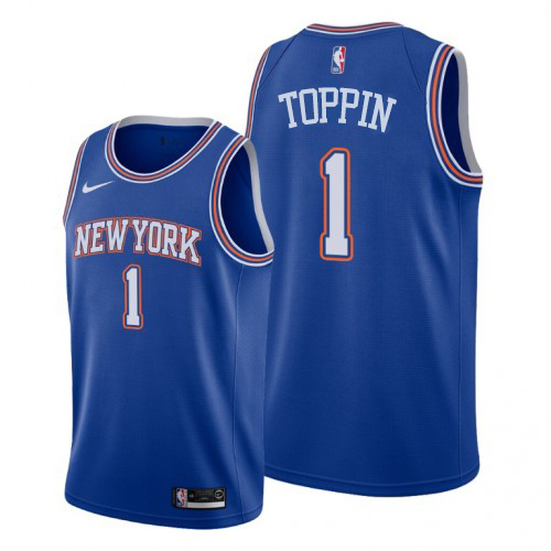 New York Knicks #1 Obi Toppin Navy 2019-20 Statement Edition Youth Jersey Youth cheap jerseys for sale - CheapJerseys.Shop