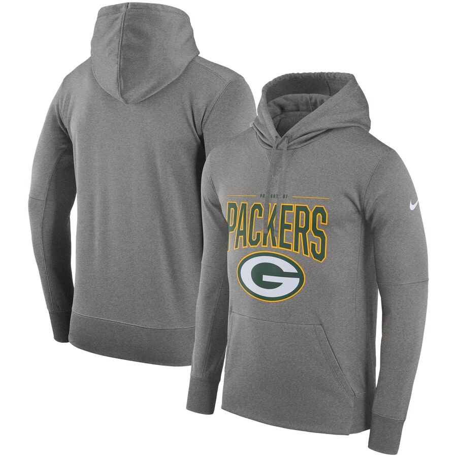 Green Bay Packers Sideline Property Of Performance Pullover Hoodie Gray cheap jerseys for sale - CheapJerseys.Shop