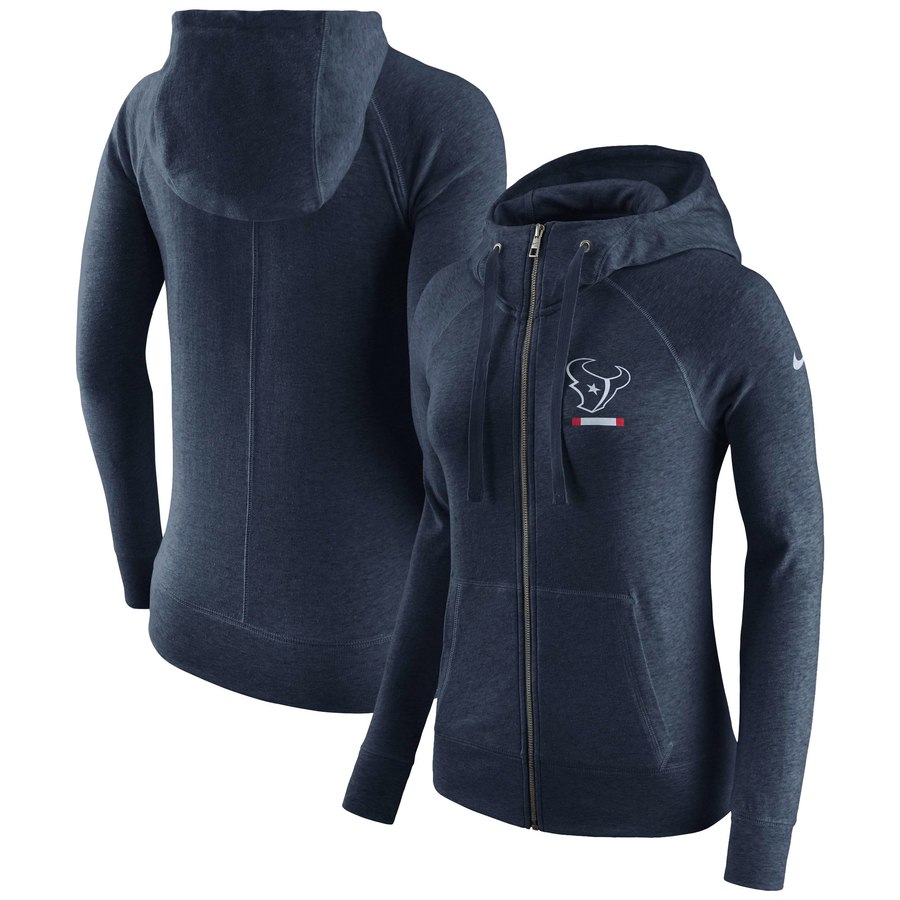 Houston Texans Women's Gym Vintage Full-Zip Hoodie Navy cheap jerseys for sale - CheapJerseys.Shop