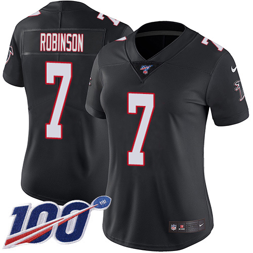 Falcons #7 Bijan Robinson Black Alternate Stitched Women's 100th Season Vapor Untouchable Limited Jersey cheap jerseys for sale - CheapJerseys.Shop