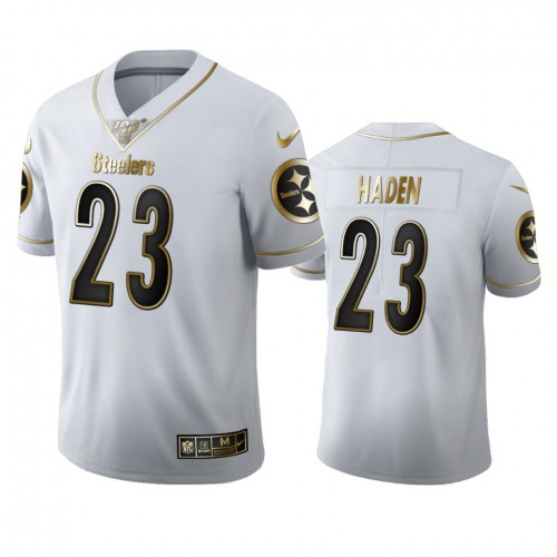 Pittsburgh Pittsburgh Steelers #23 Joe Haden Men's White Golden Edition Vapor Limited 100 Jersey Men's cheap jerseys for sale - CheapJerseys.Shop