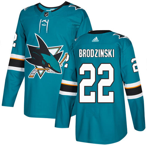 San Jose Sharks #22 Jonny Brodzinski Teal Home Authentic Stitched Youth Jersey Youth cheap jerseys for sale - CheapJerseys.Shop