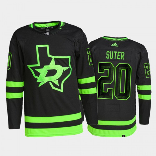 Dallas Stars #20 Ryan Suter Men's 2021-22 Alternate Authentic Jersey - Black Men's cheap jerseys for sale - CheapJerseys.Shop