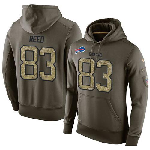 Men's Buffalo Bills #83 Andre Reed Stitched Green Olive Salute To Service KO Performance Hoodie cheap jerseys for sale - CheapJerseys.Shop