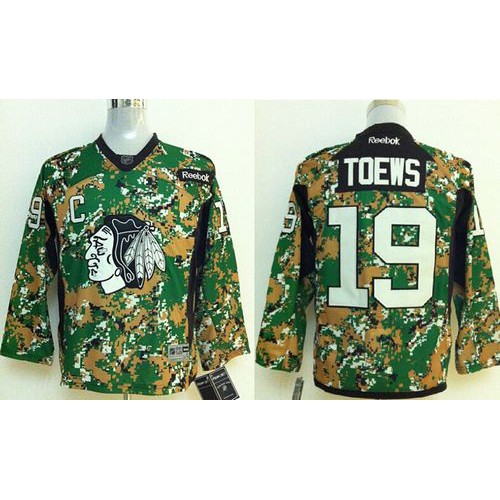 Chicago Blackhawks #19 Jonathan Toews Camo Veterans Day Practice Stitched Youth Jersey Youth cheap jerseys for sale - CheapJerseys.Shop