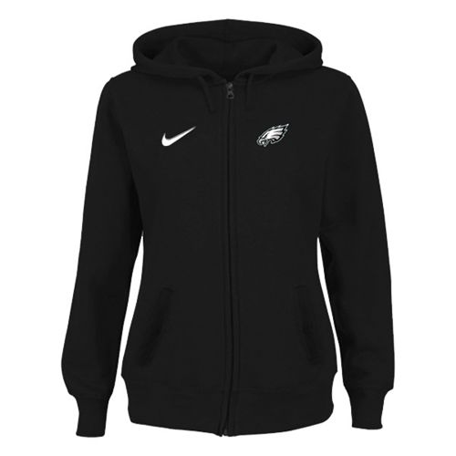 Women's Philadelphia Eagles Stadium Rally Full Zip Hoodie Black cheap jerseys for sale - CheapJerseys.Shop