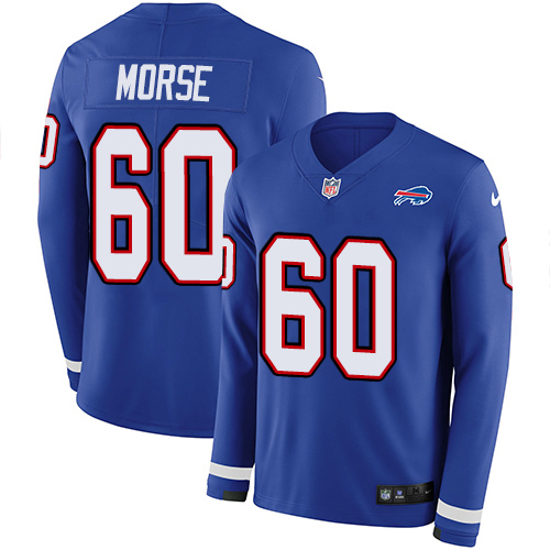Buffalo Bills #60 Mitch Morse Royal Blue Team Color Men's Stitched Limited Therma Long Sleeve Jersey Men's cheap jerseys for sale - CheapJerseys.Shop