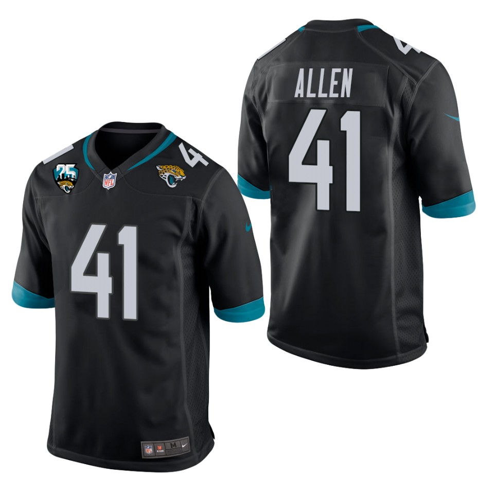 Jaguars #41 Josh Allen Black 25th Anniversary Vapor Limited Stitched 100th Season Jersey cheap jerseys for sale - CheapJerseys.Shop