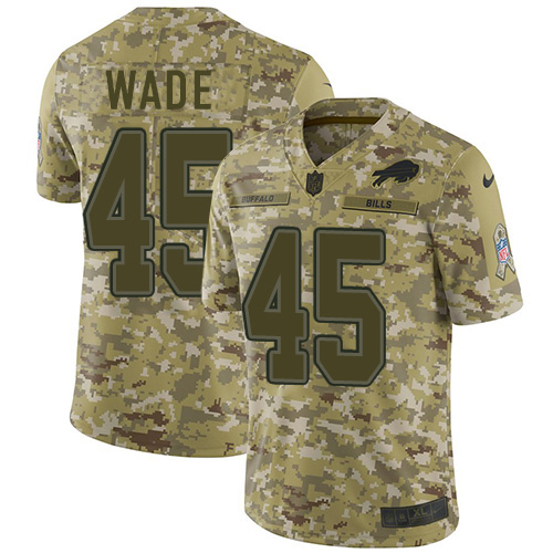 Buffalo Bills #45 Christian Wade Camo Men's Stitched Limited 2018 Salute To Service Jersey Men's cheap jerseys for sale - CheapJerseys.Shop