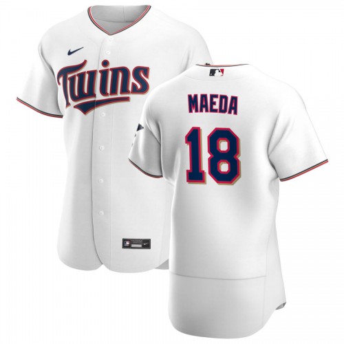 Minnesota Minnesota Twins #18 Kenta Maeda Men's White Home 2020 Authentic Player Jersey Men's cheap jerseys for sale - CheapJerseys.Shop