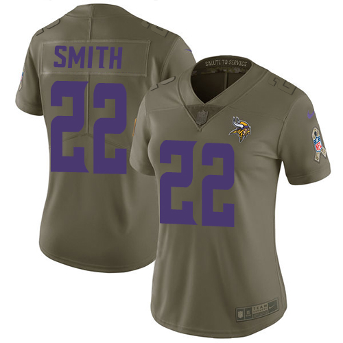 Vikings #22 Harrison Smith Olive Women's Stitched Limited 2017 Salute To Service Jersey cheap jerseys for sale - CheapJerseys.Shop