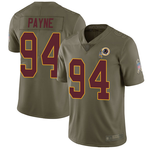 Washington Commanders #94 Da'Ron Payne Olive Youth Stitched Limited 2017 Salute to Service Jersey Youth cheap jerseys for sale - CheapJerseys.Shop