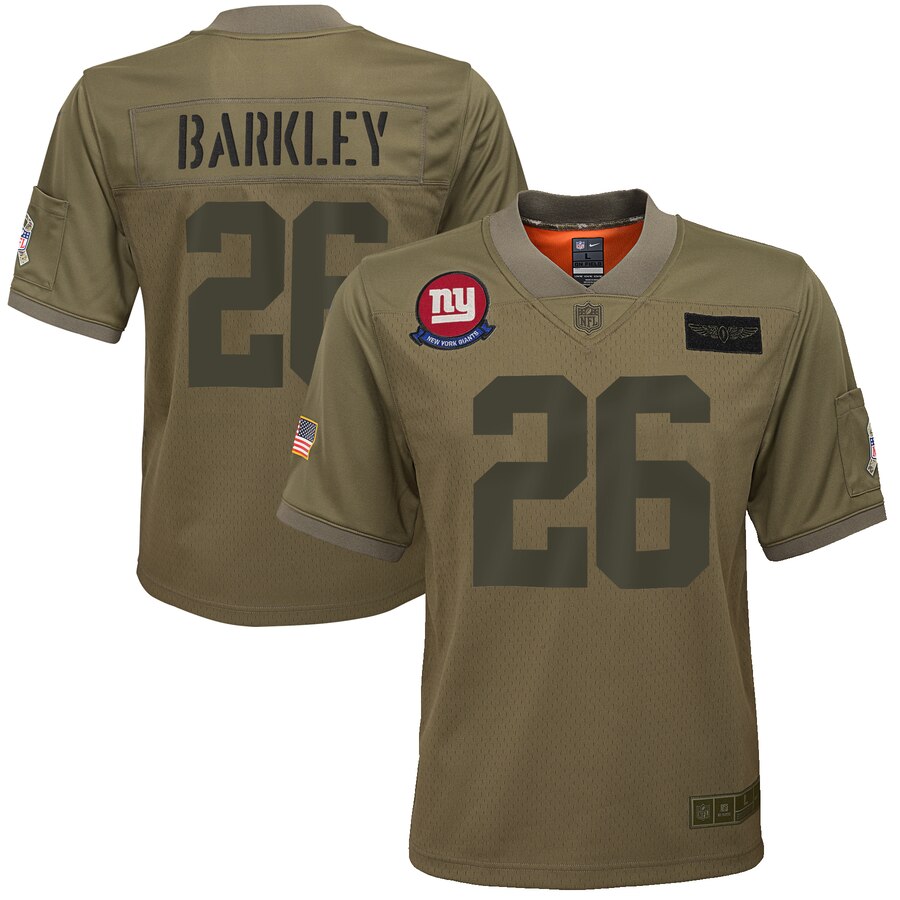 Youth New York Giants #26 Saquon Barkley Camo 2019 Salute To Service Game Jersey cheap jerseys for sale - CheapJerseys.Shop
