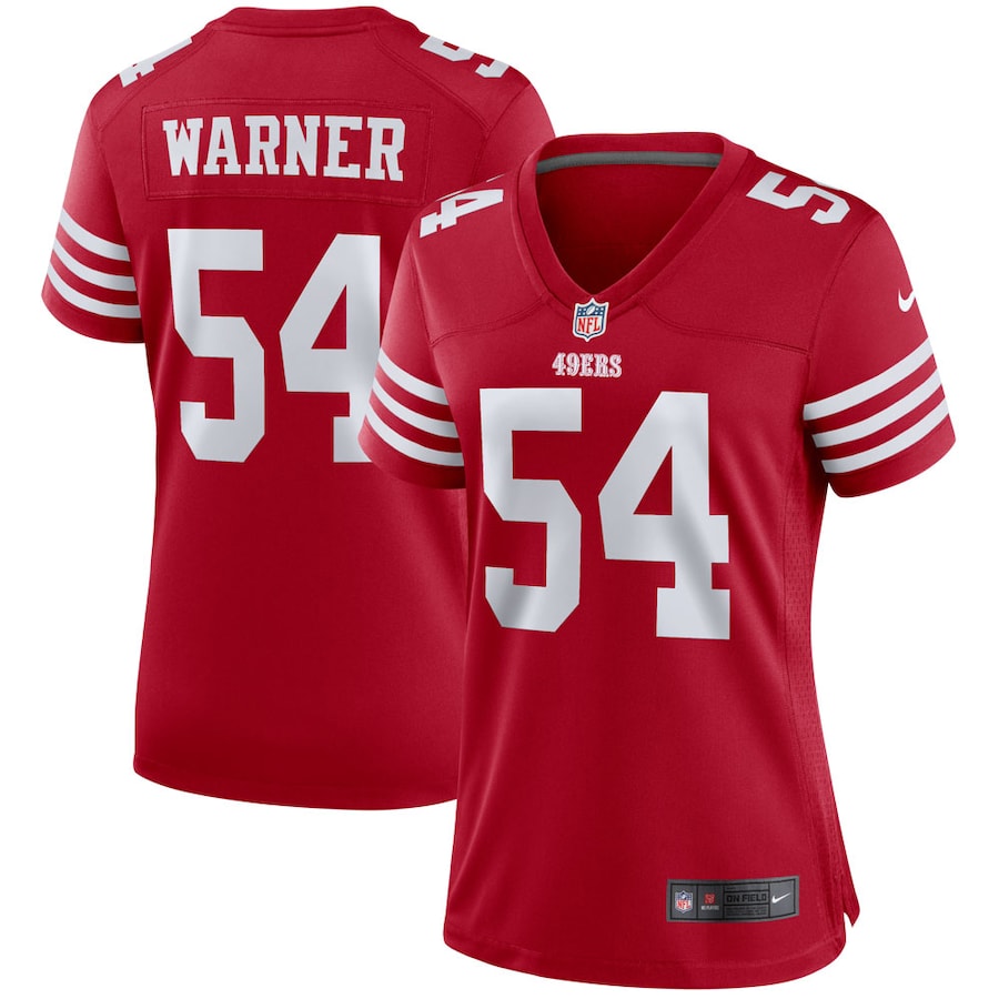 San Francisco 49ers #54 Fred Warner Scarlet Women's 2022-23 Game Jersey cheap jerseys for sale - CheapJerseys.Shop