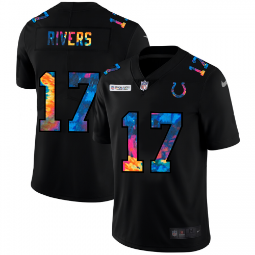 Indianapolis Indianapolis Colts #17 Philip Rivers Men's Multi-Color Black 2020 Crucial Catch Vapor Untouchable Limited Jersey Men's cheap jerseys for sale - CheapJerseys.Shop