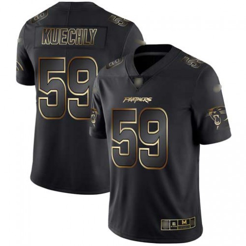 Carolina Panthers #59 Luke Kuechly Black/Gold Men's Stitched Vapor Untouchable Limited Jersey Men's cheap jerseys for sale - CheapJerseys.Shop