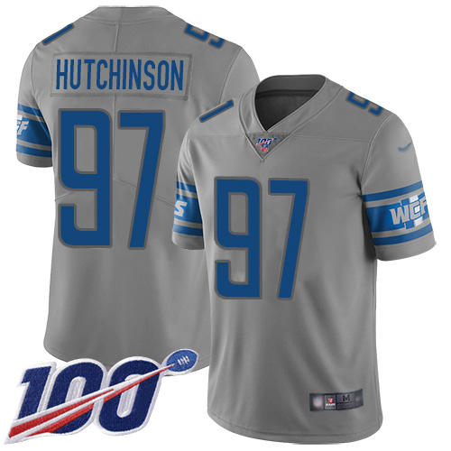 Lions #97 Aidan Hutchinson Gray Youth Stitched Limited Inverted Legend 100th Season Jersey cheap jerseys for sale - CheapJerseys.Shop