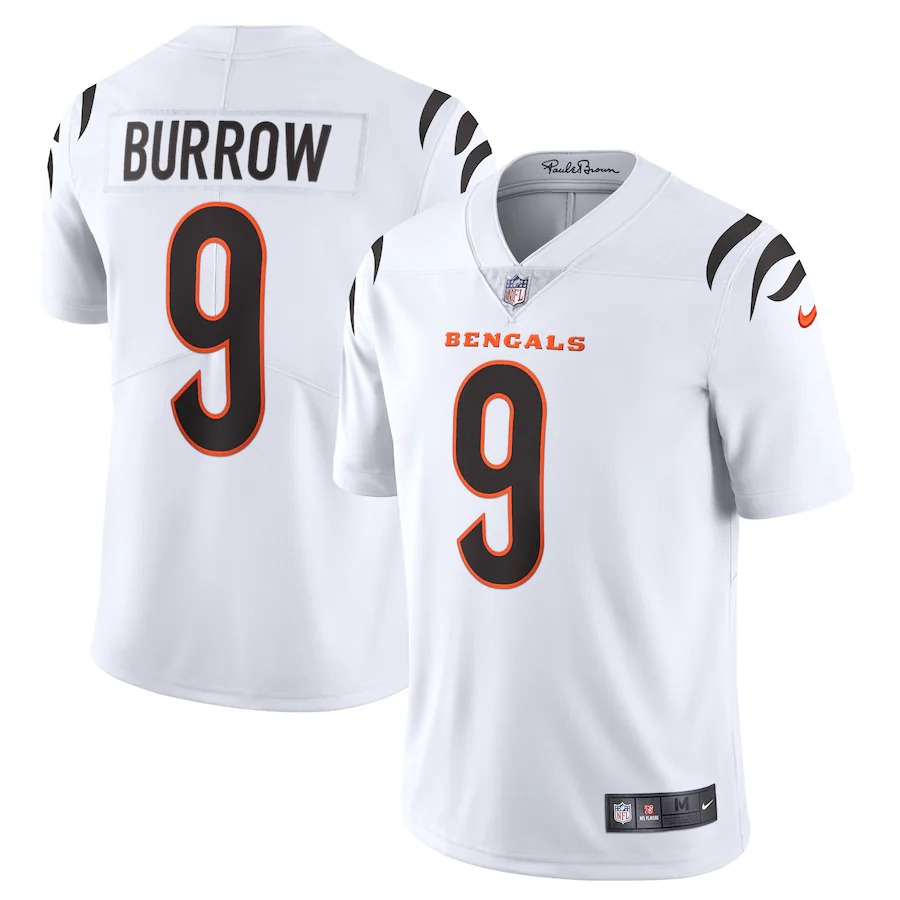 Cincinnati Bengals #9 Joe Burrow White Vapor Limited Jersey cheap jerseys for sale - CheapJerseys.Shop