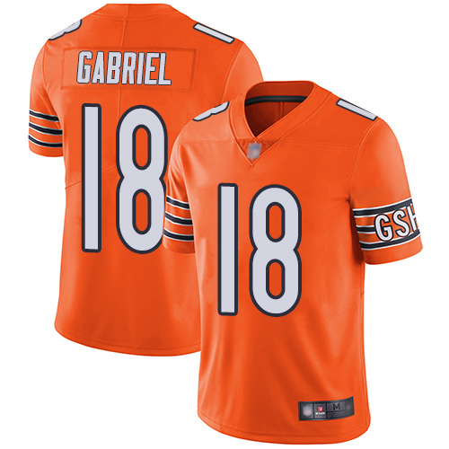 Chicago Bears #18 Taylor Gabriel Orange Men's Stitched Limited Rush Jersey Men's cheap jerseys for sale - CheapJerseys.Shop